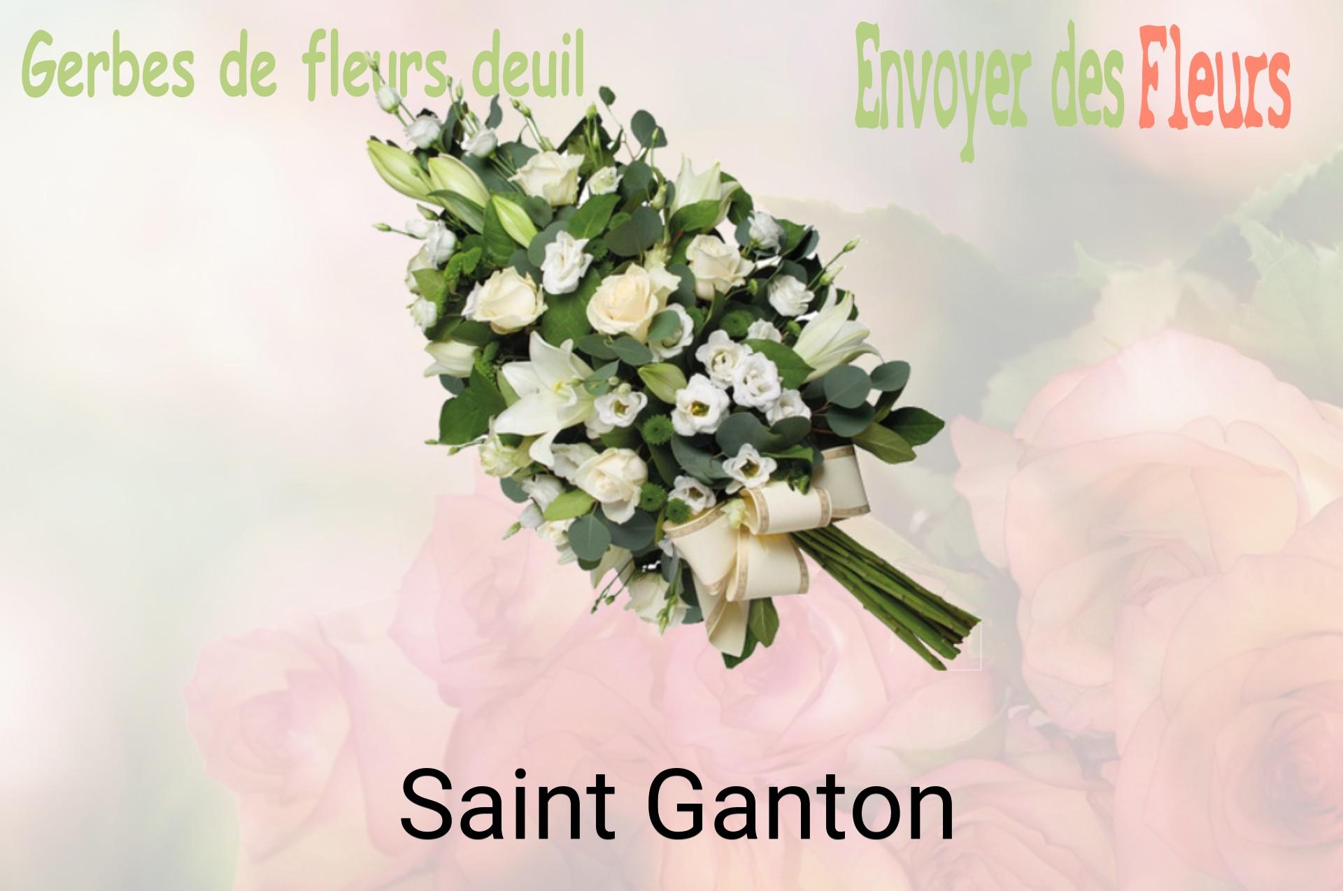 Gerbe de fleurs de deuil livrée à Saint-Ganton
